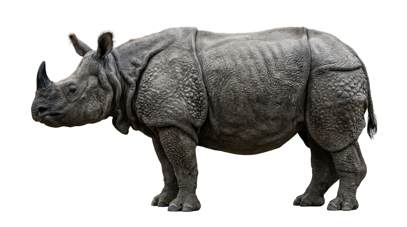 one horned rhino png PNG transparent background