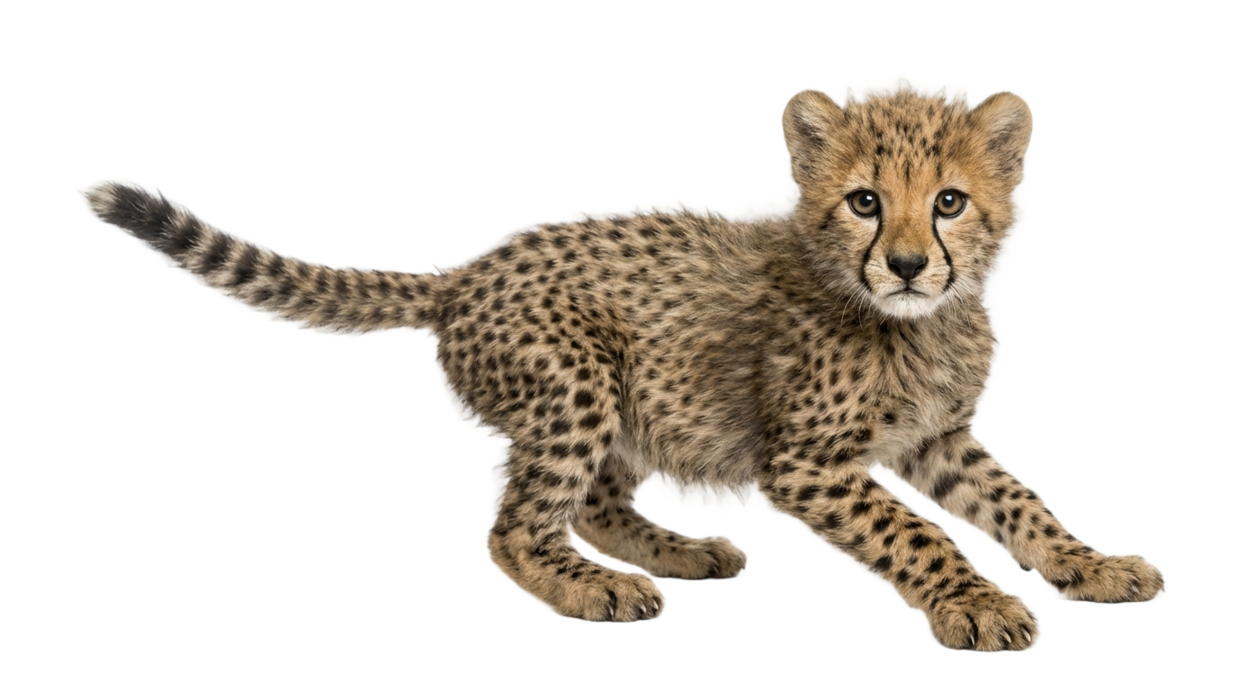 baby cheetah png PNG transparent background