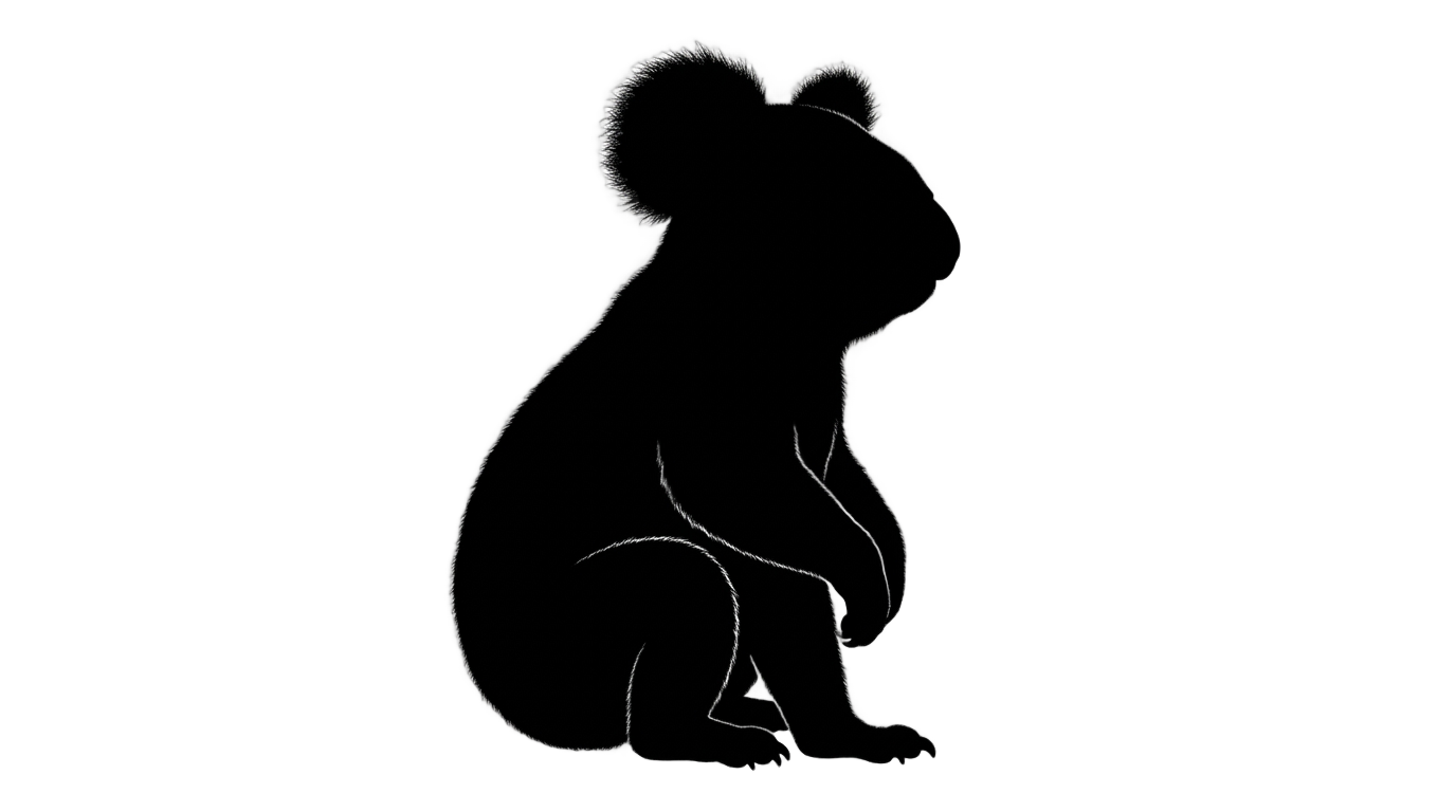 koala silhouette png PNG transparent background