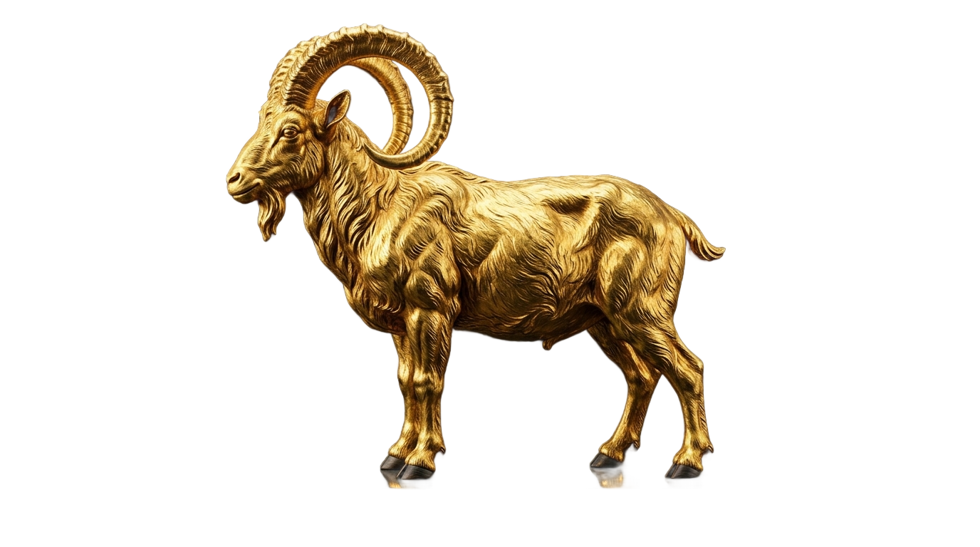golden goat png PNG transparent background