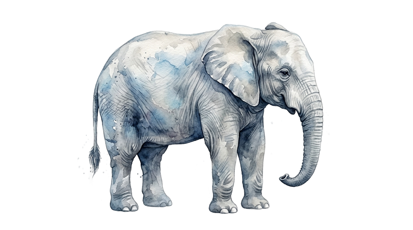 watercolor elephant png PNG transparent background