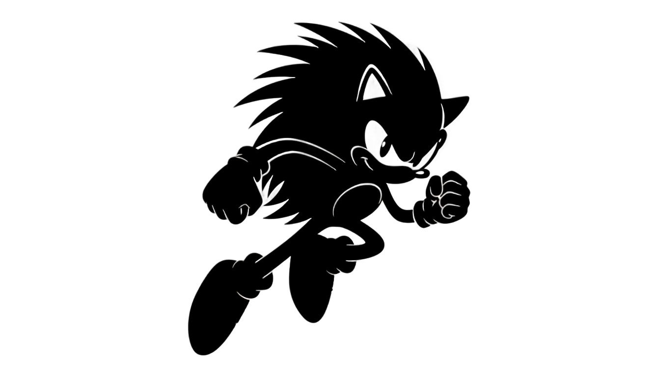 shadow the hedgehog silhouette png PNG transparent background