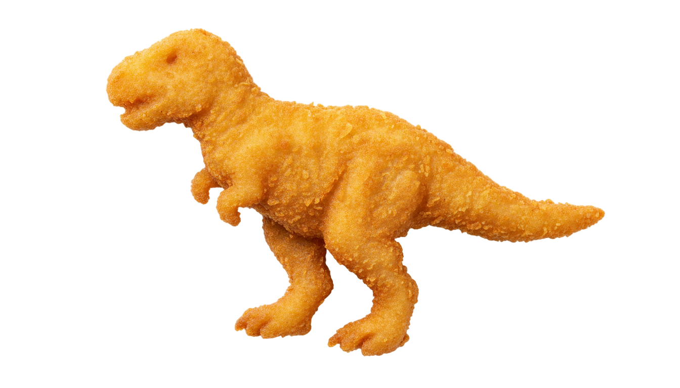 dino chicken nugget png PNG transparent background