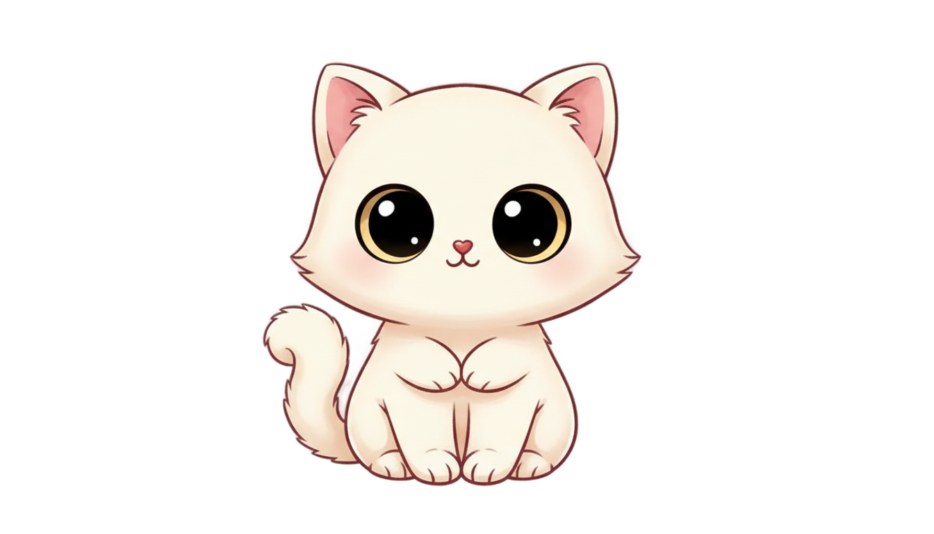 kawaii cat png PNG transparent background
