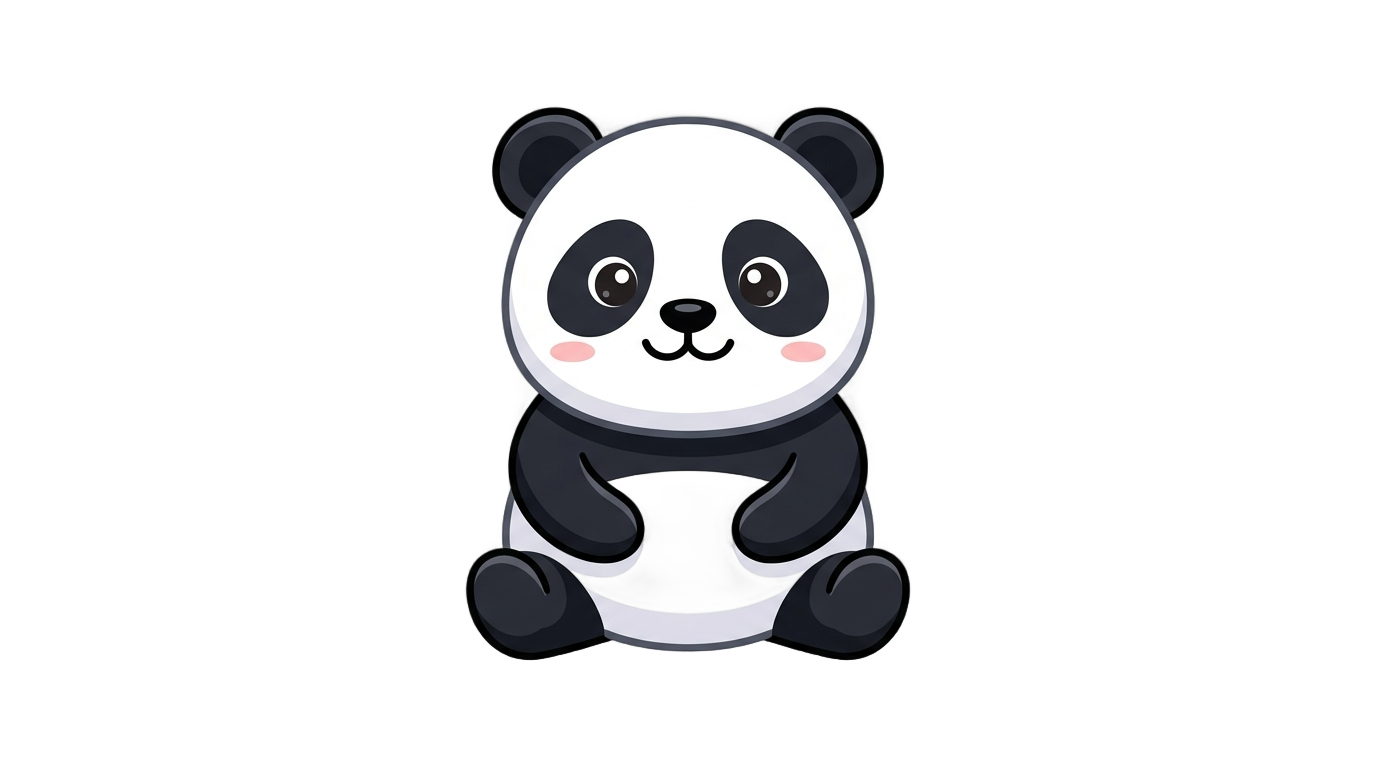 cute panda emoji png PNG transparent background