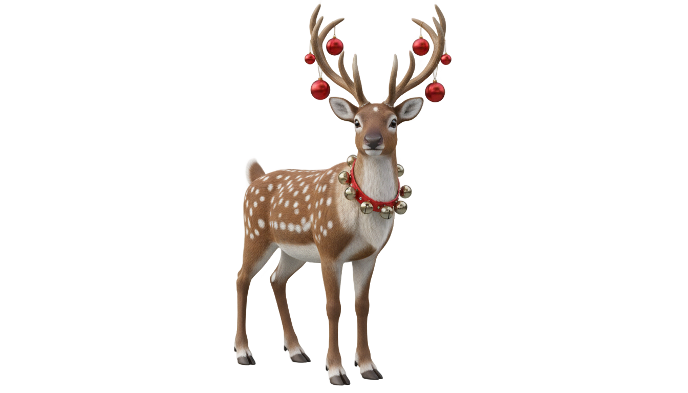 christmas deer png PNG transparent background