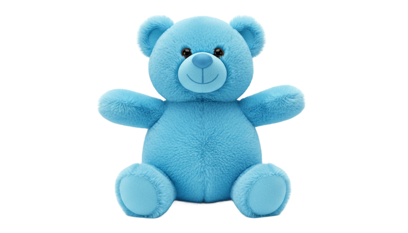 blue teddy bear png PNG transparent background