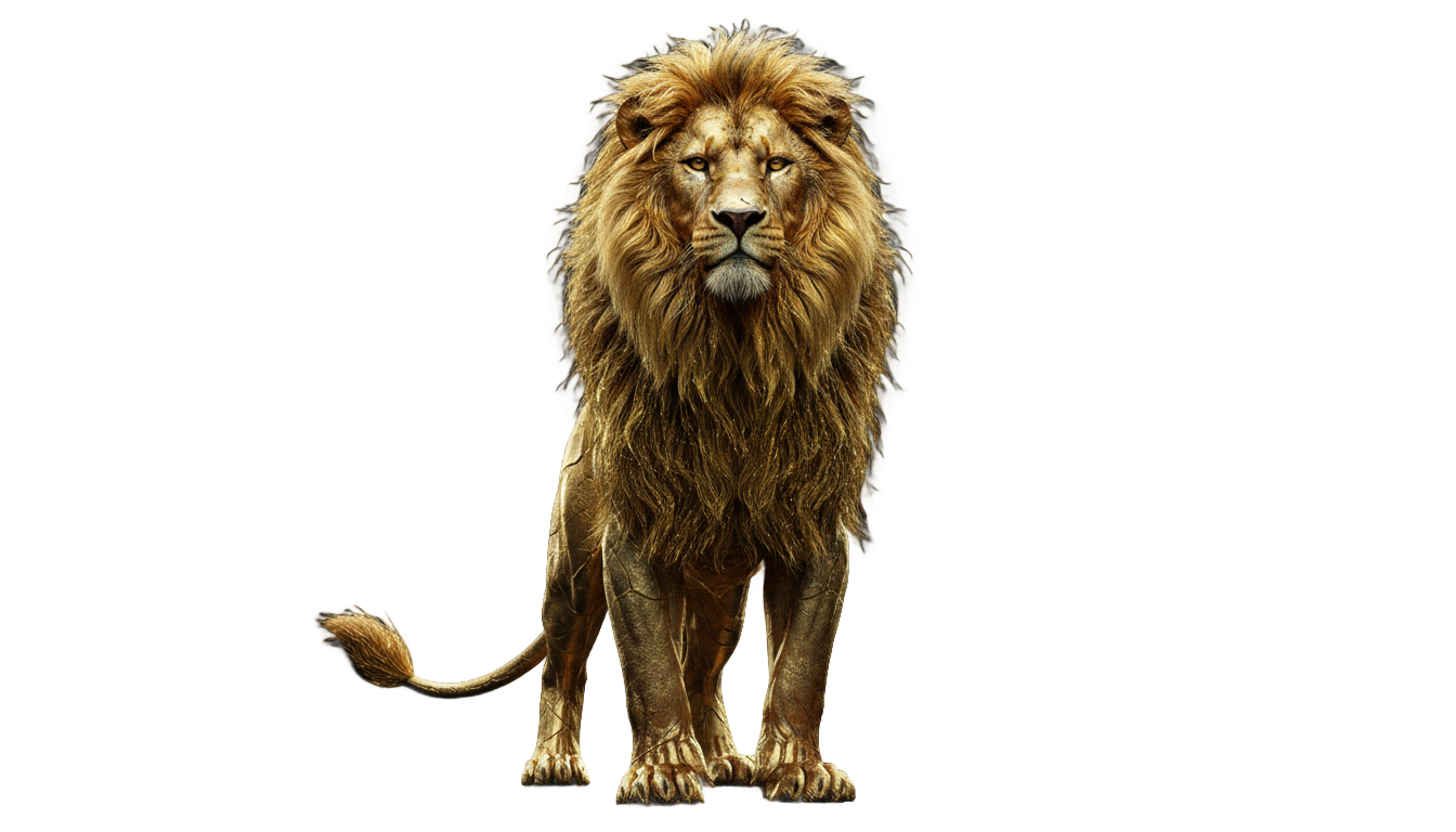 golden lion png PNG transparent background