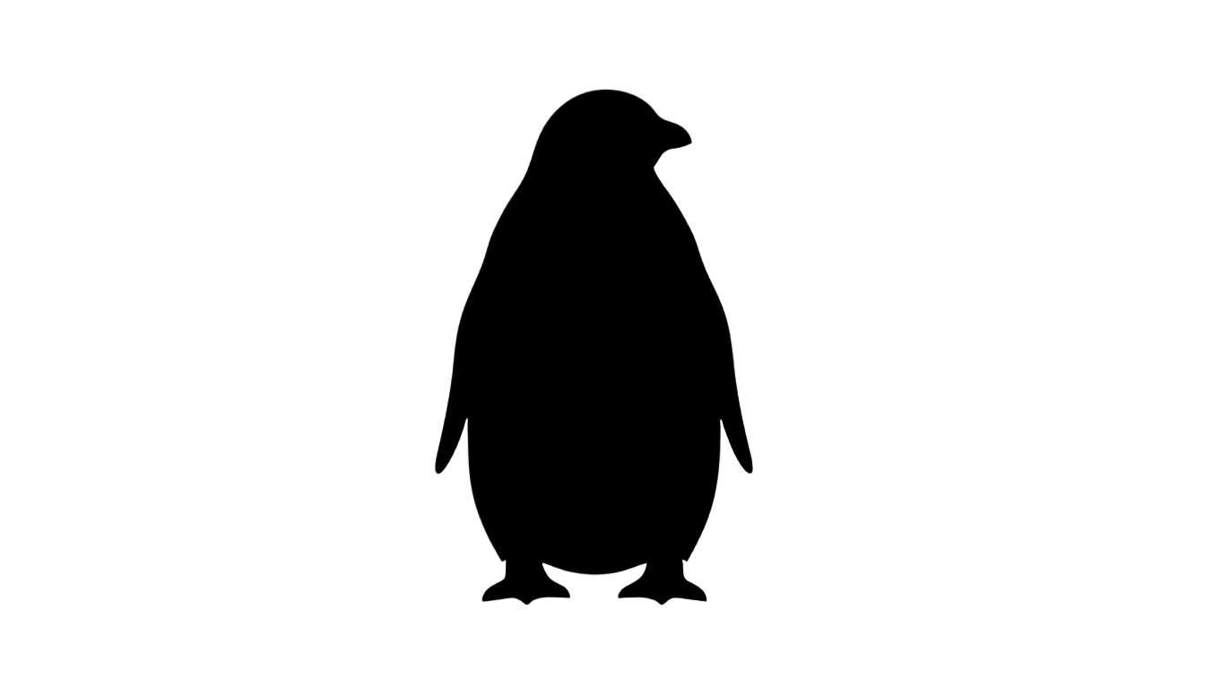 penguin silhouette png PNG transparent background
