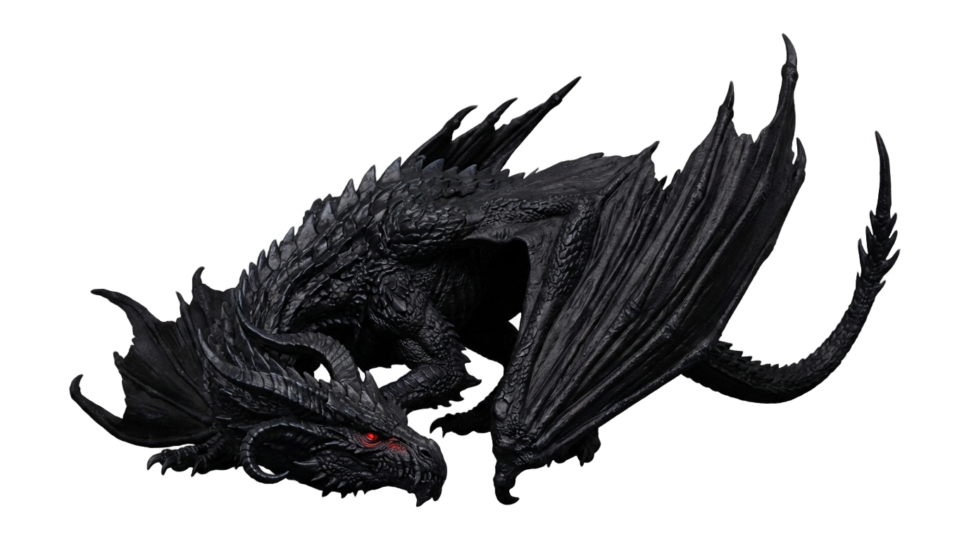 red eyes black dragon png PNG transparent background