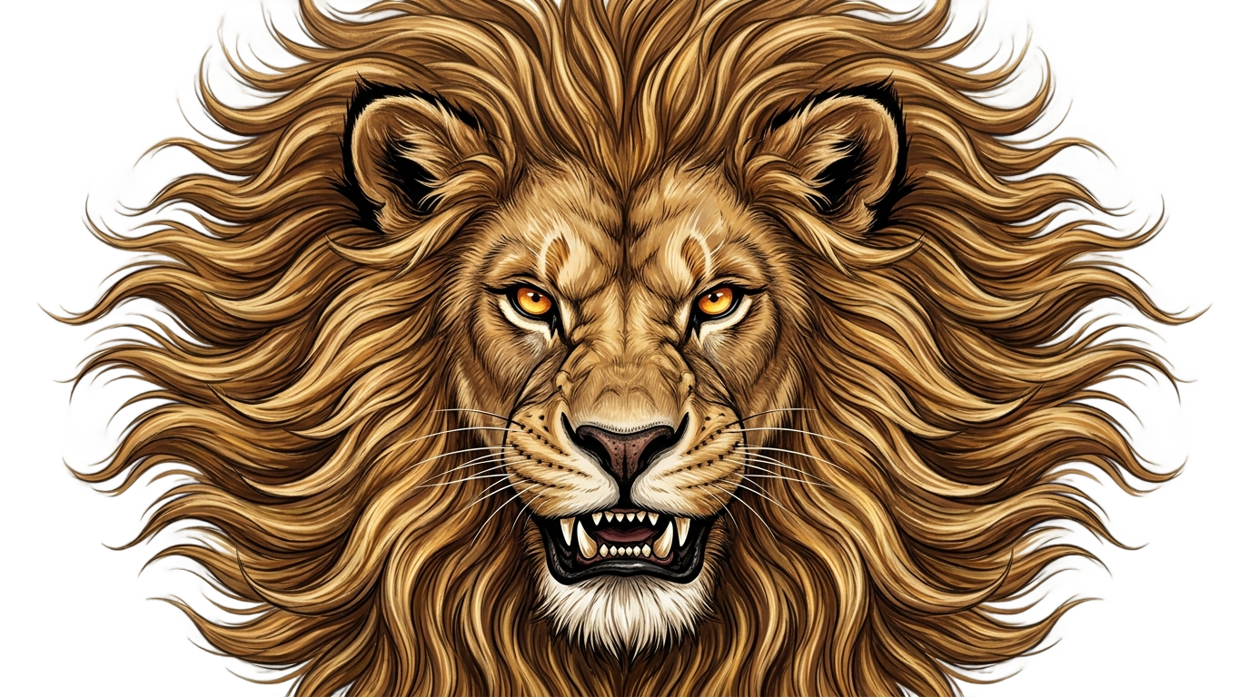 lion face drawing png PNG transparent background