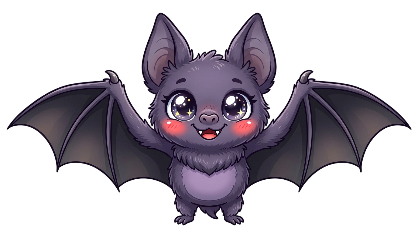 kawaii bat png PNG transparent background