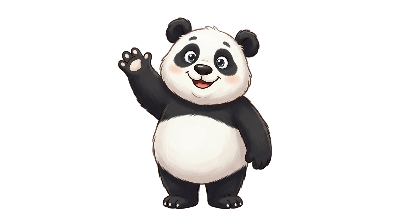 panda e os caricas png PNG transparent background