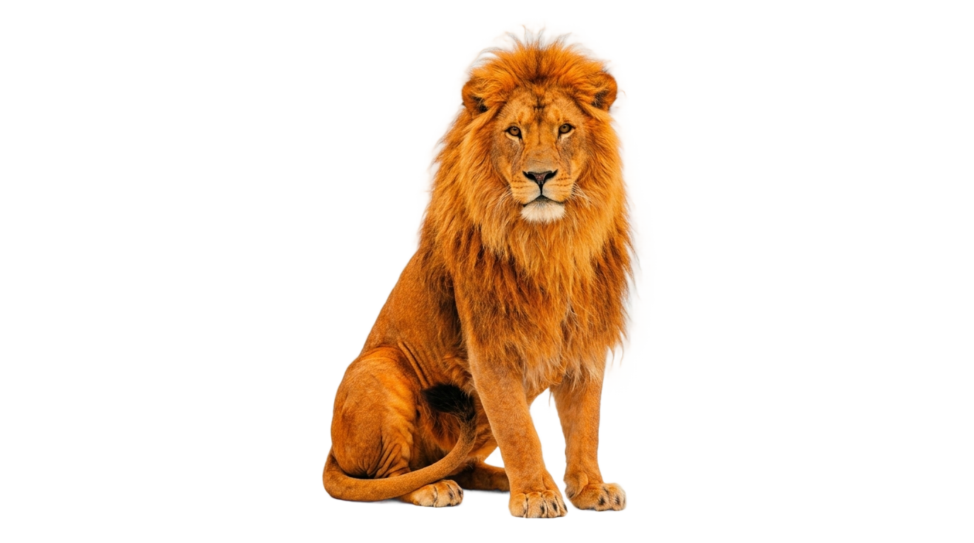 orange lion png PNG transparent background