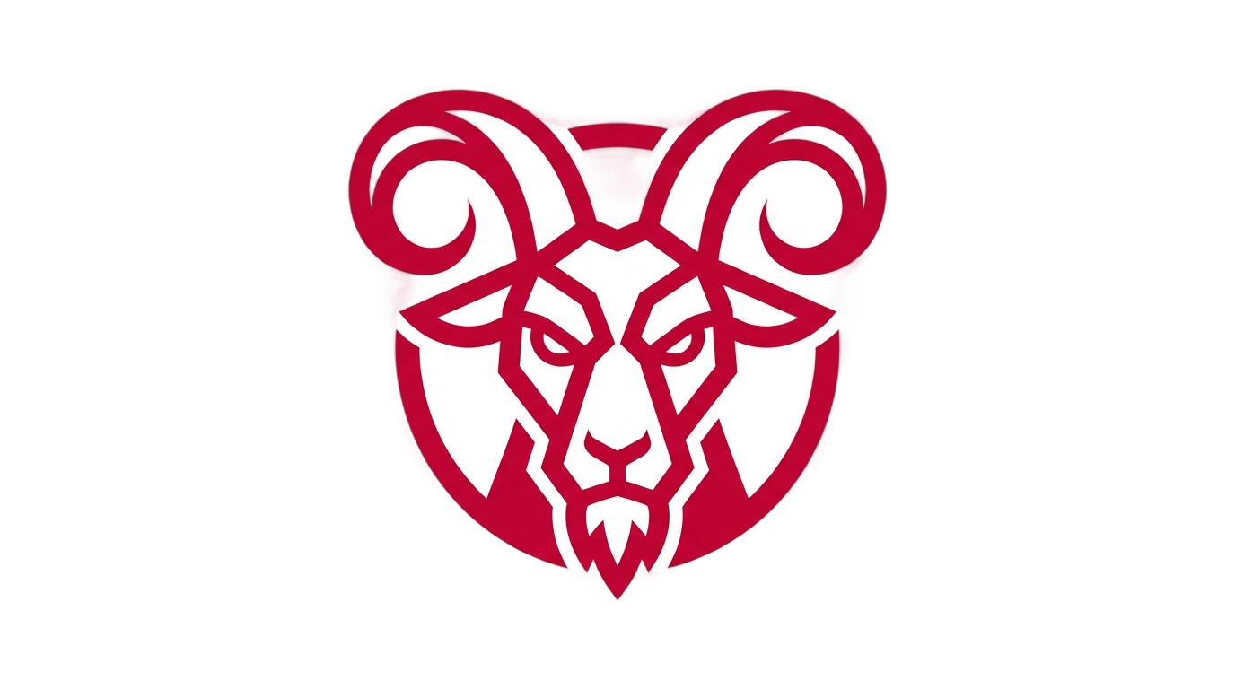 red goat logo png PNG transparent background