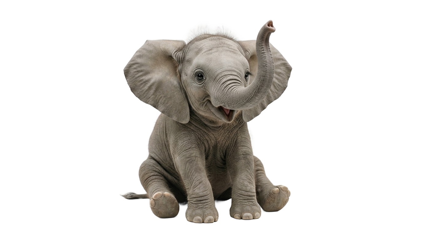 cute cartoon elephant png PNG transparent background