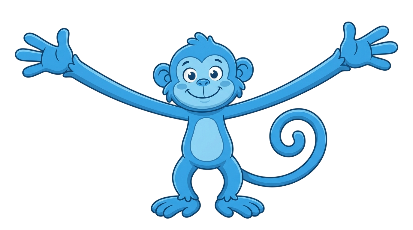 blue gorilla tag monkey png PNG transparent background