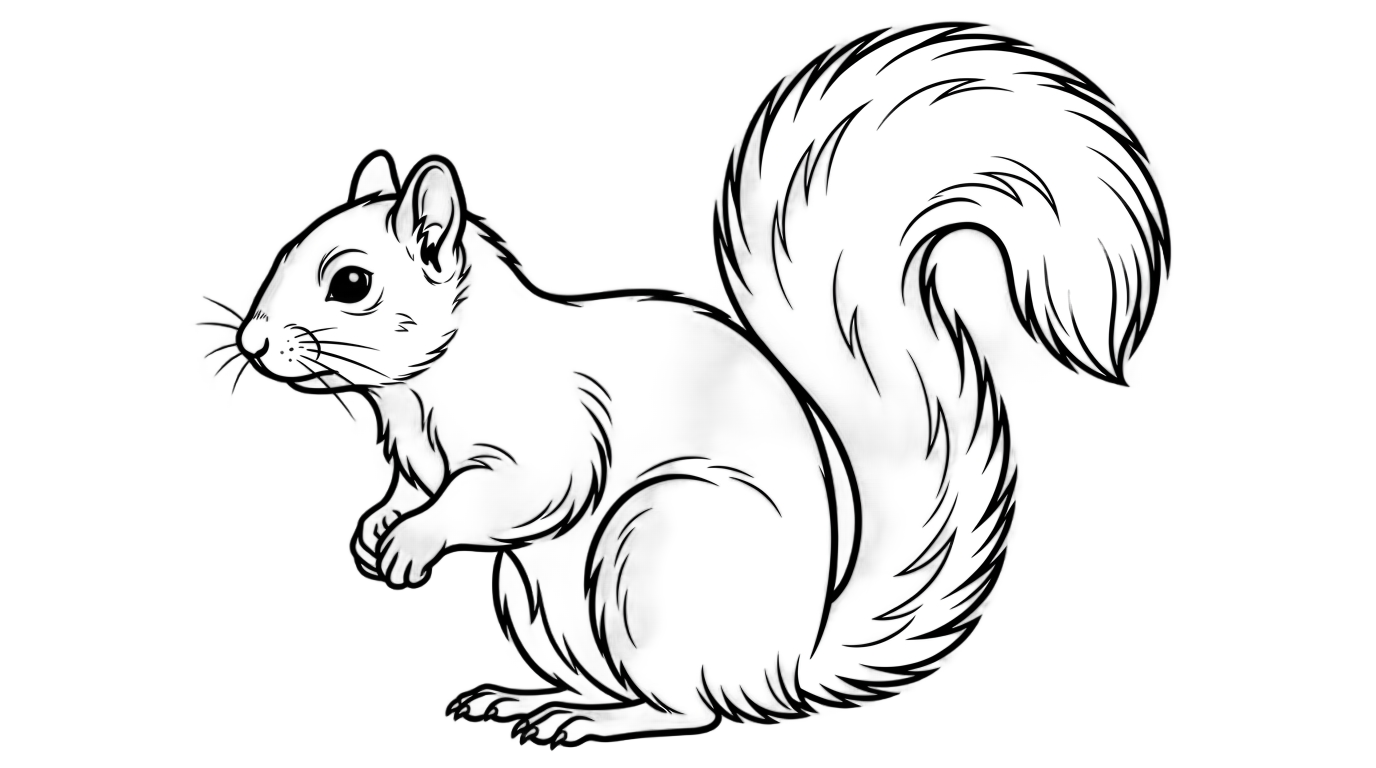 squirrel outline png PNG transparent background
