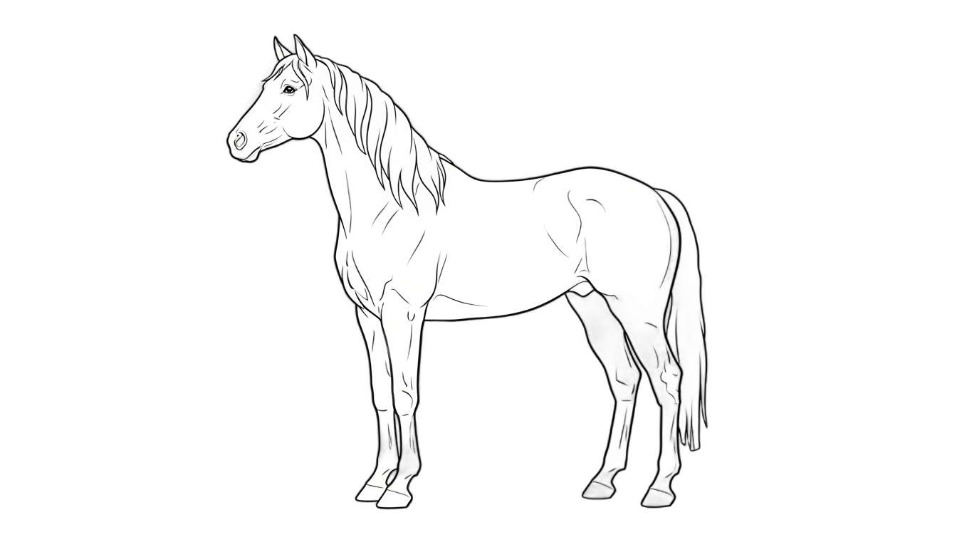 horse outline png PNG transparent background