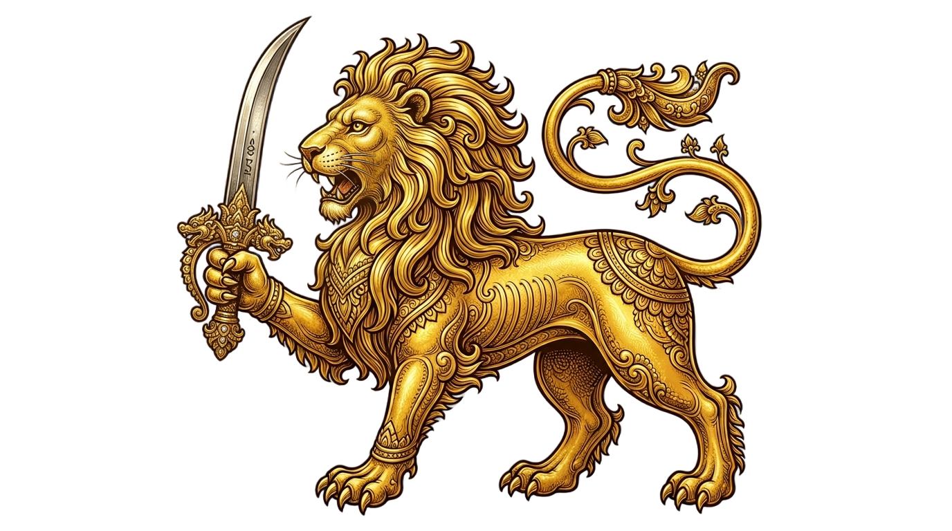 sri lanka flag lion png PNG transparent background