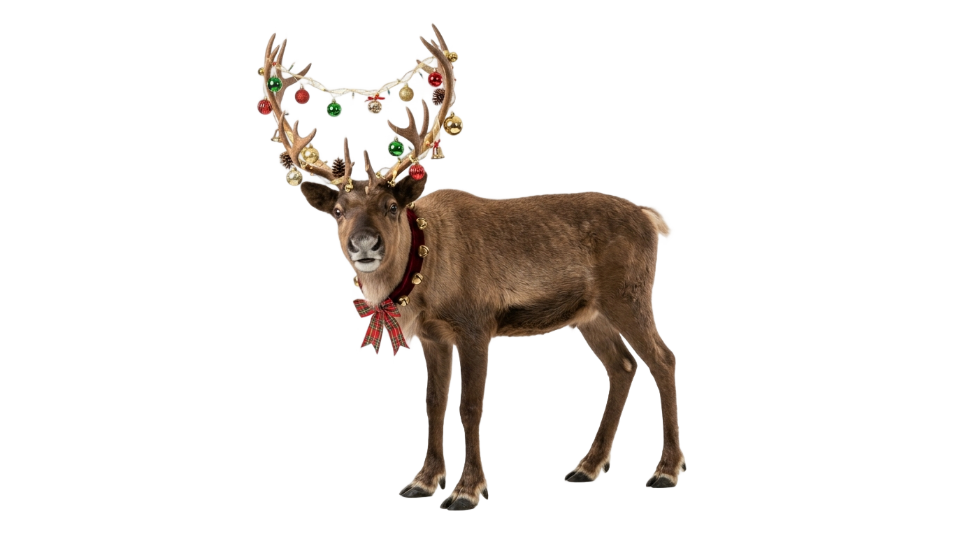 merry christmas deer png PNG transparent background