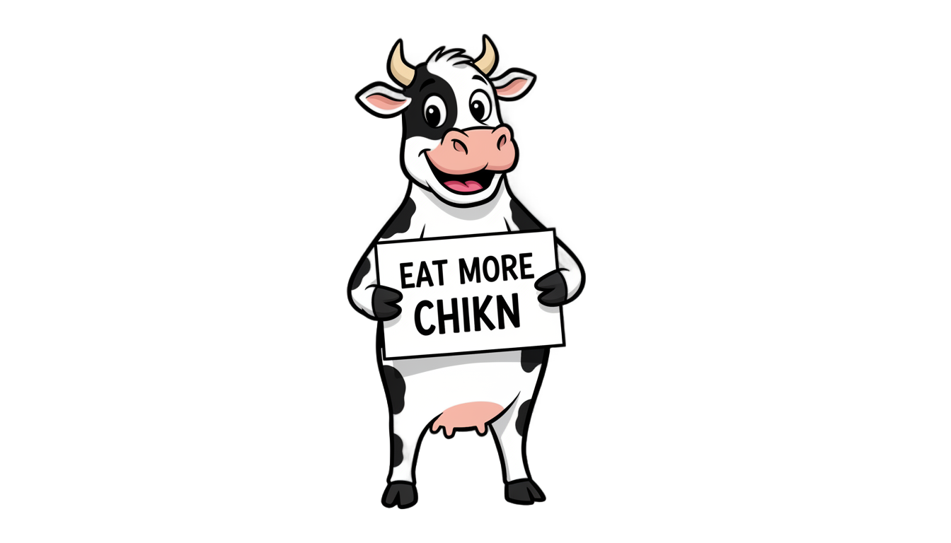 chick fil a cow png PNG transparent background