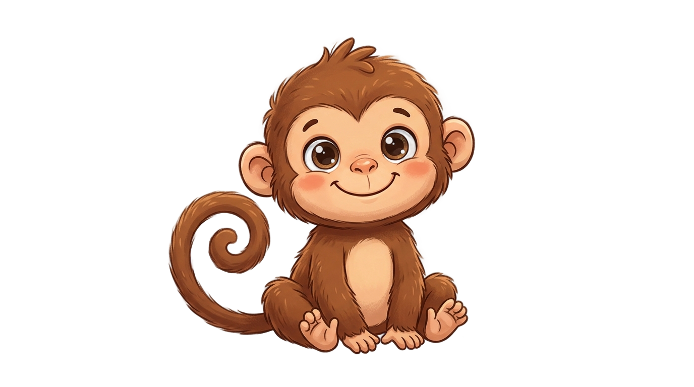cute monkey clipart png PNG transparent background