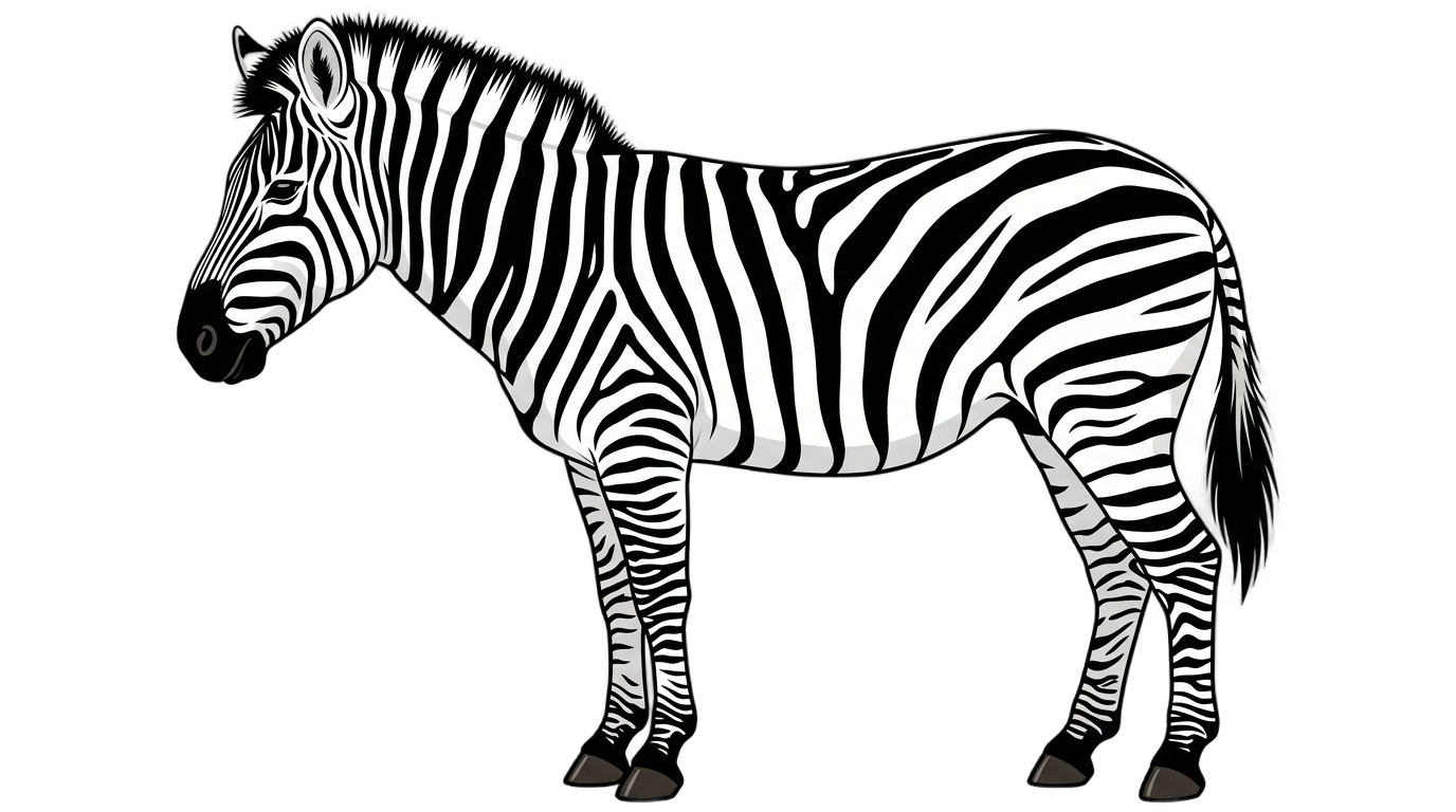 zebra clipart black and white png PNG transparent background