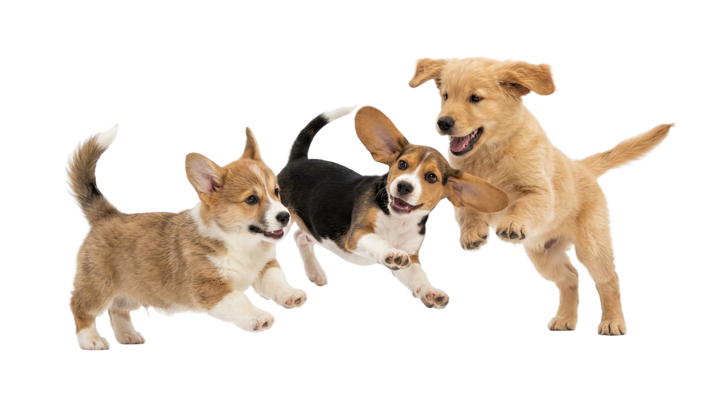 puppy playtime png PNG transparent background