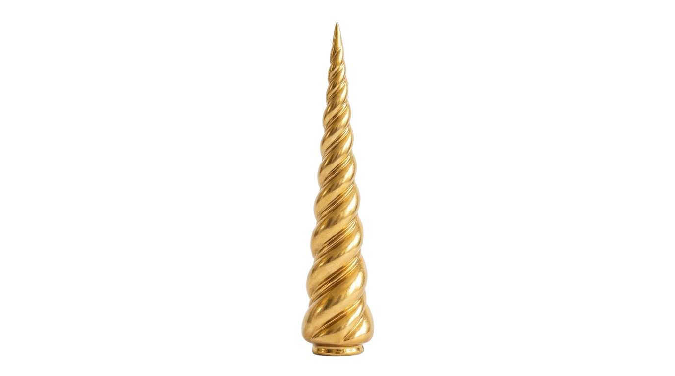 unicorn horn gold png PNG transparent background