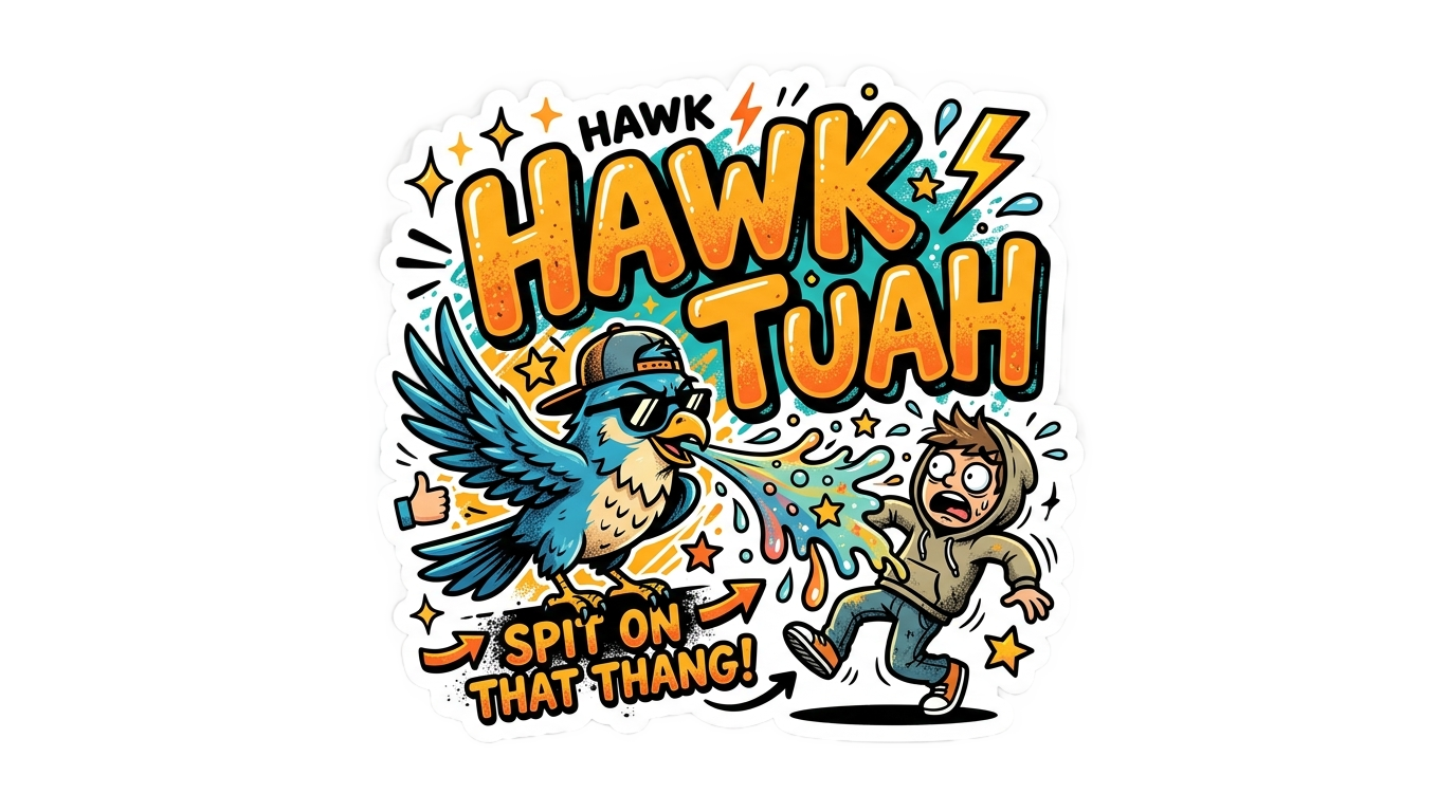 hawk tuah sticker png PNG transparent background