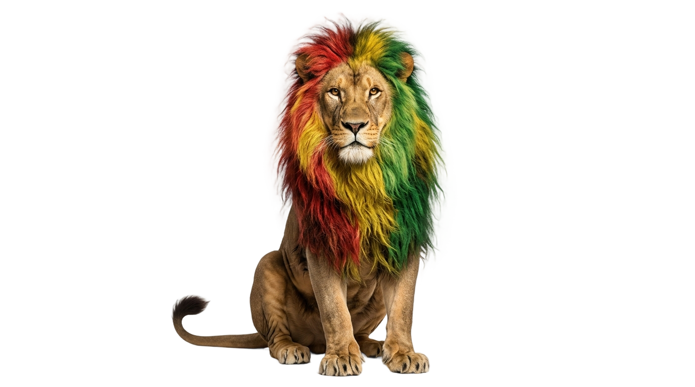 rasta lion png PNG transparent background