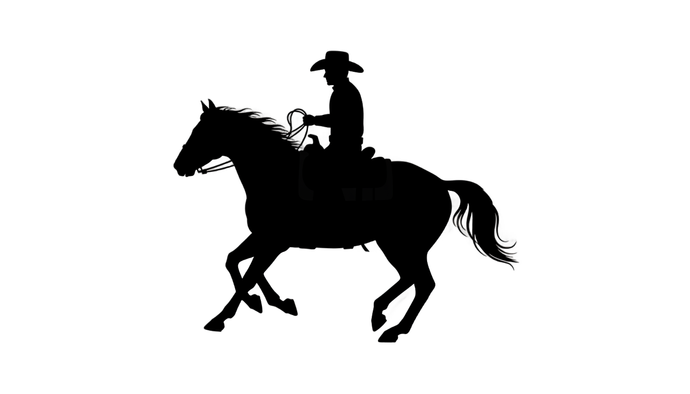 cowboy on horse silhouette png PNG transparent background