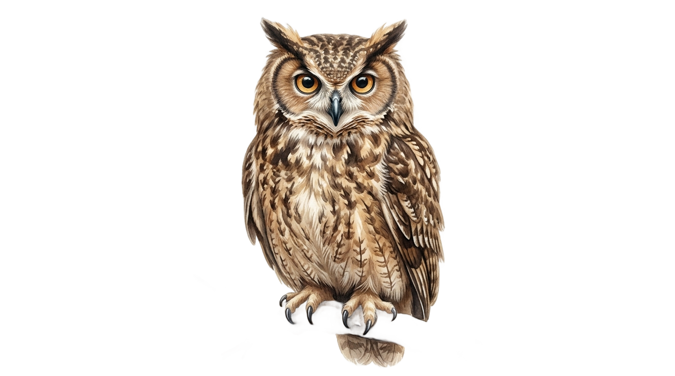 owl watercolor png PNG transparent background