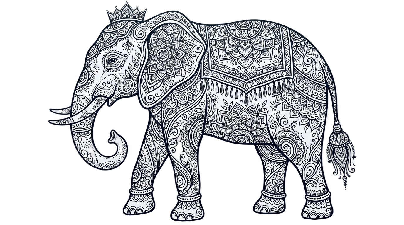 elephant tattoo png PNG transparent background