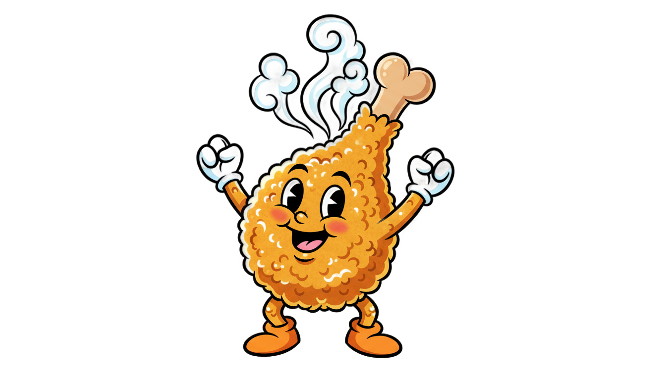 fried chicken cartoon png PNG transparent background