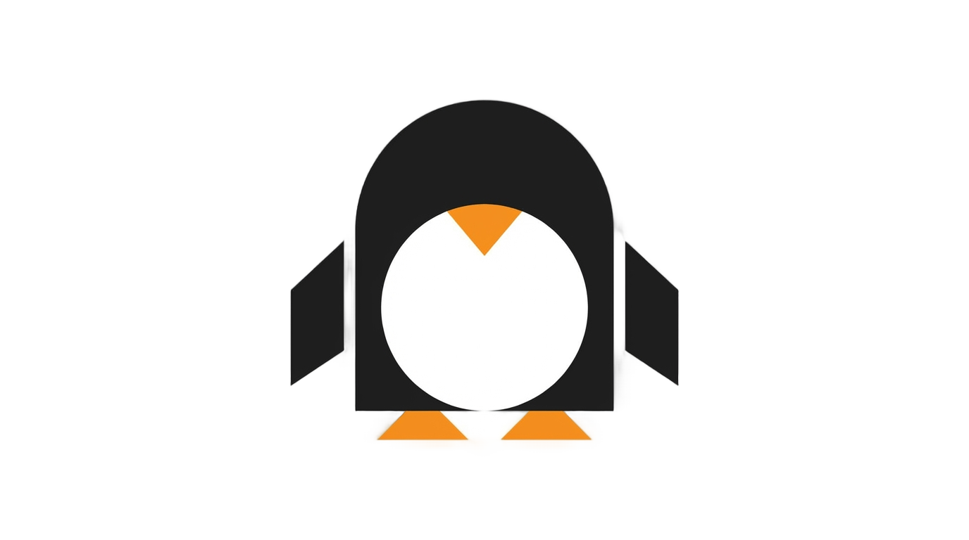 sitting penguin logo png PNG transparent background