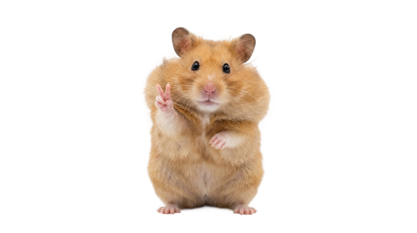 hamster peace sign png PNG transparent background