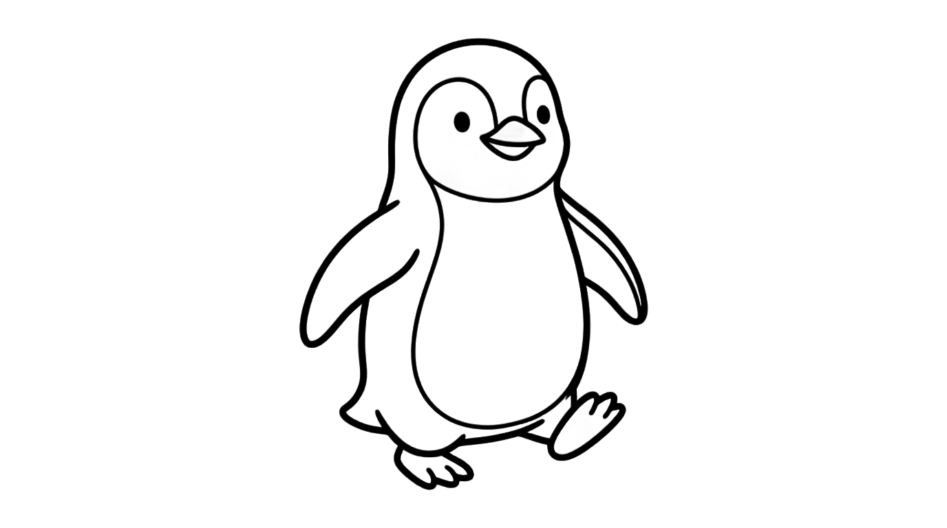penguin clipart black and white png PNG transparent background