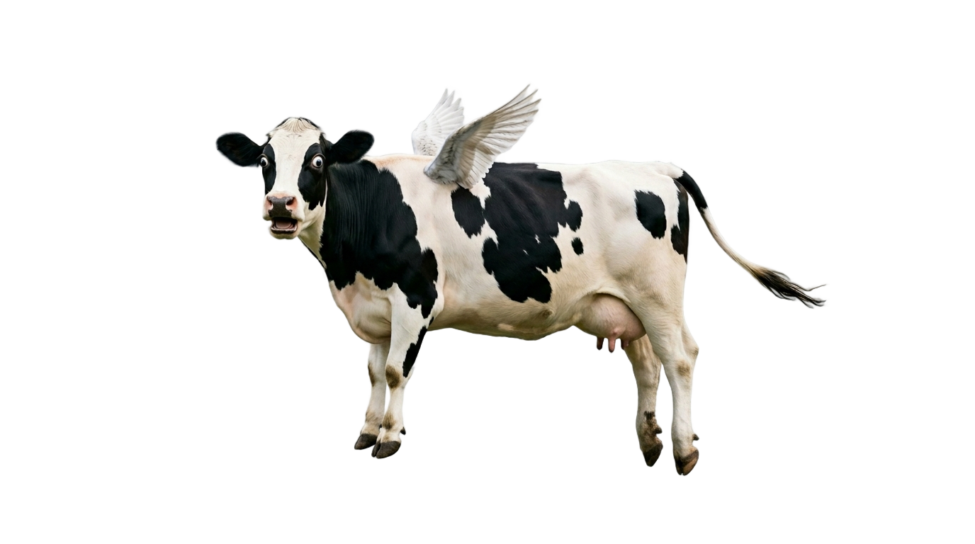 flying cow png PNG transparent background