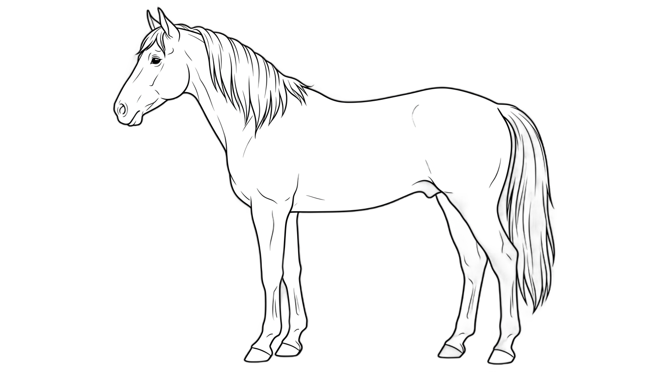 horse lineart png PNG transparent background
