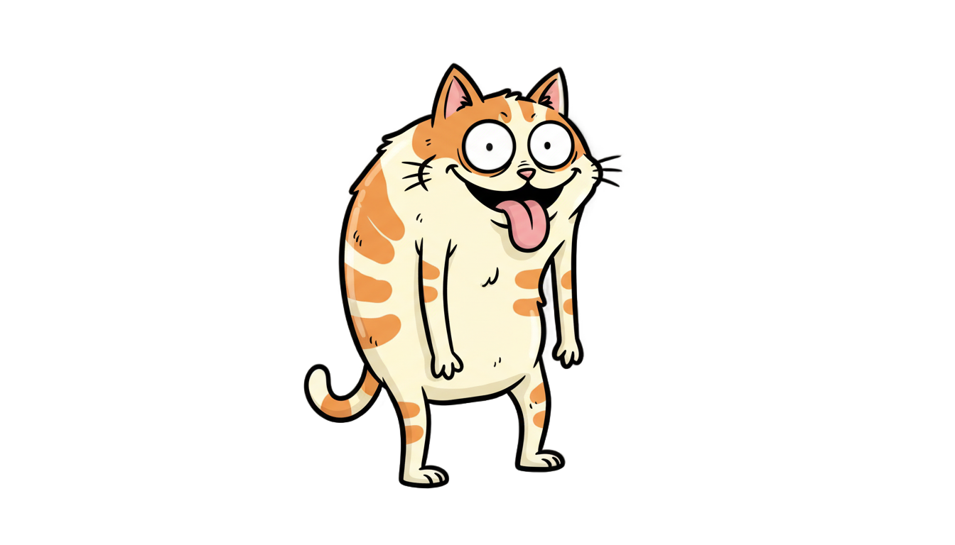 glorp cat png PNG transparent background