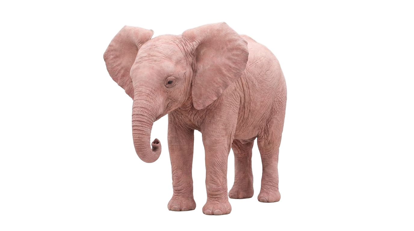 pink baby elephant png PNG transparent background