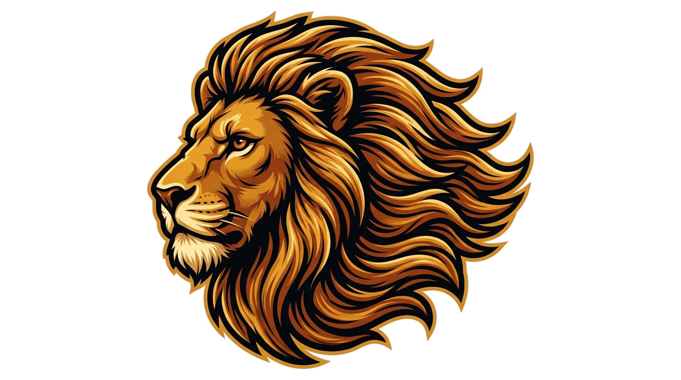 lion side face logo png PNG transparent background