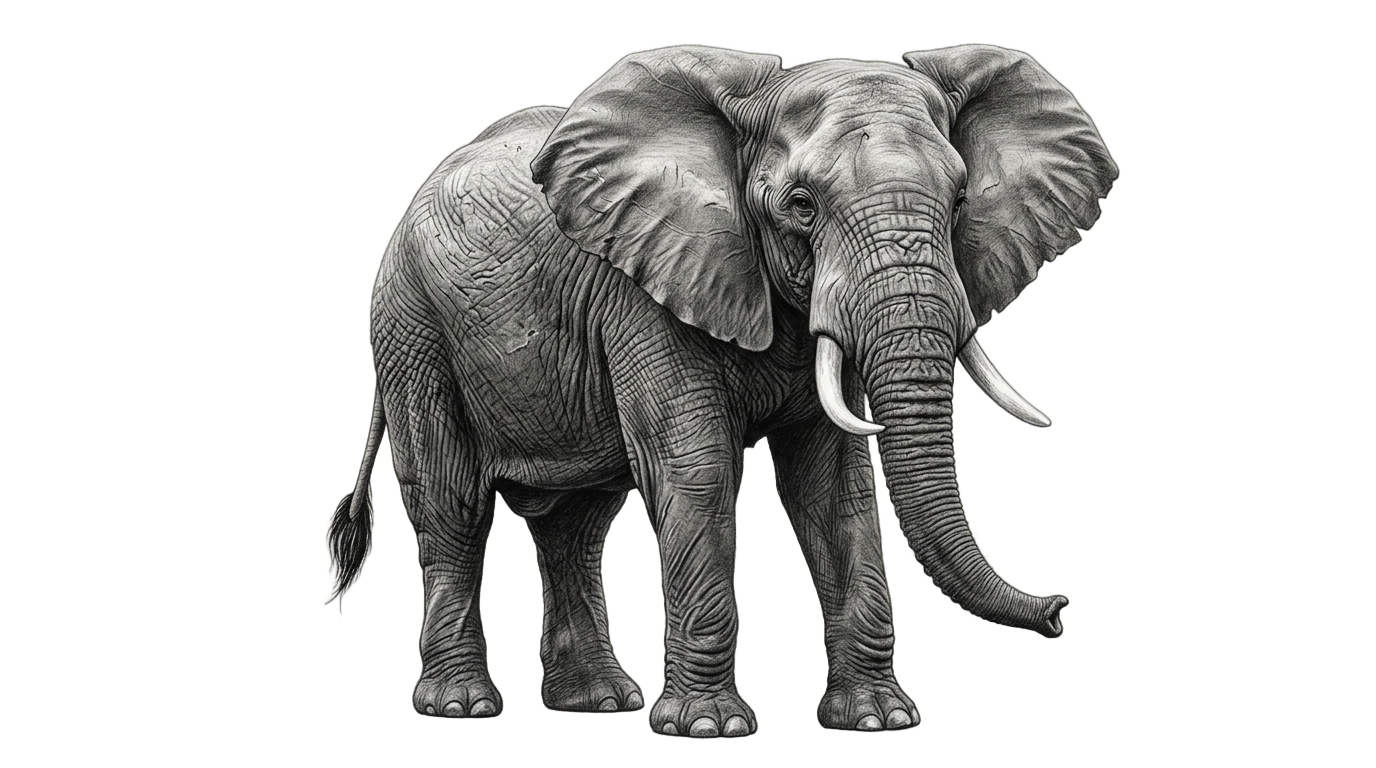 elephant art png PNG transparent background