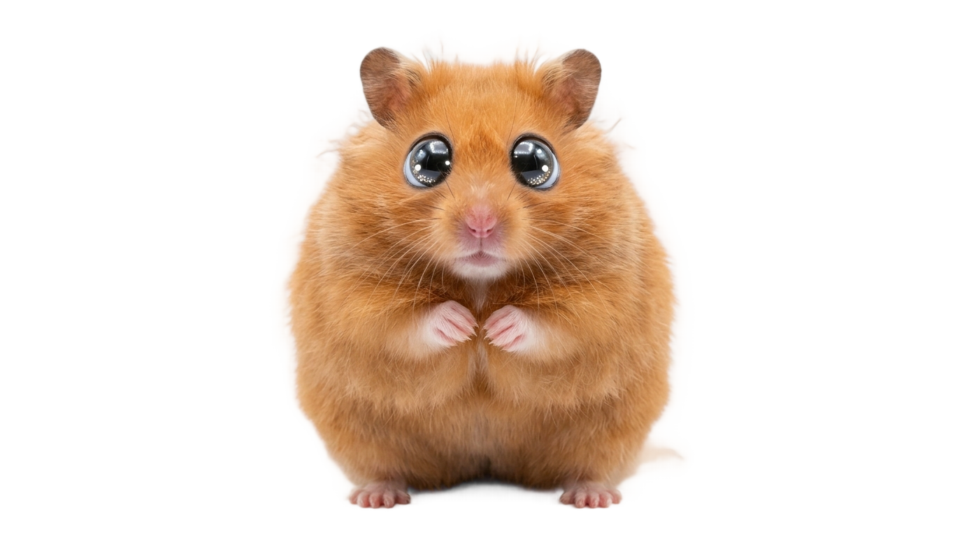 hamster with big eyes meme png PNG transparent background