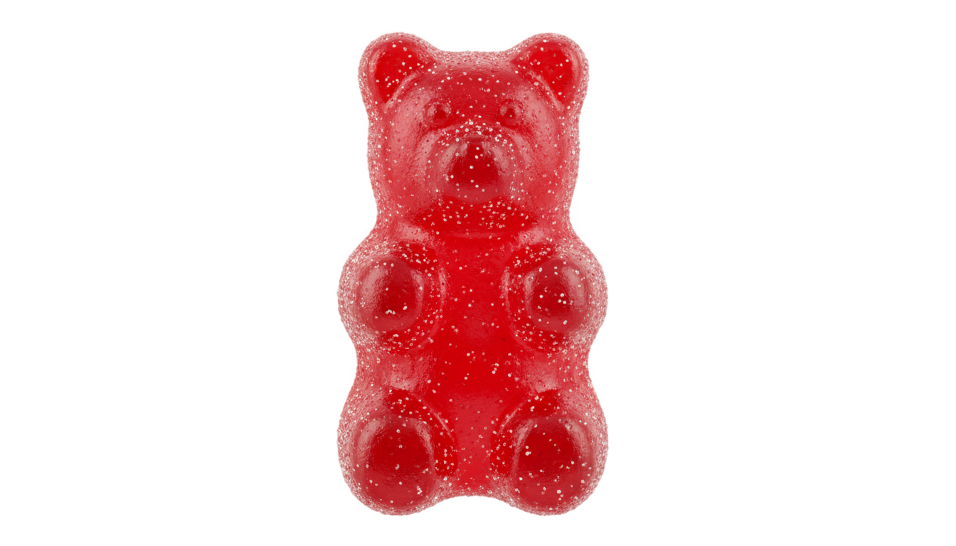 red gummy bear png PNG transparent background