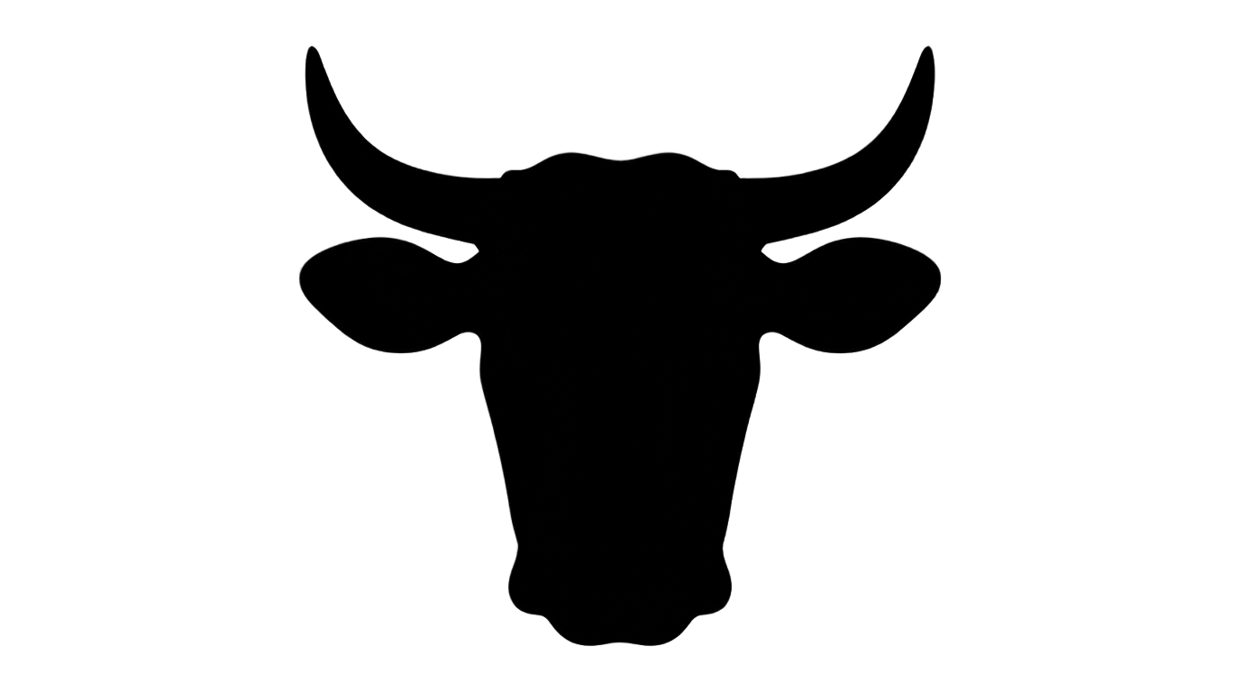 cow head silhouette png PNG transparent background