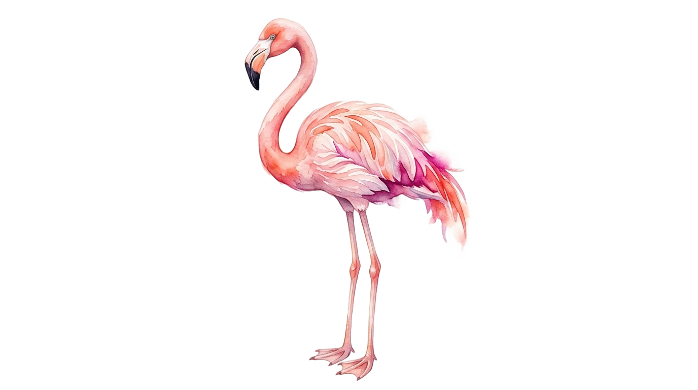 watercolor flamingo png PNG transparent background