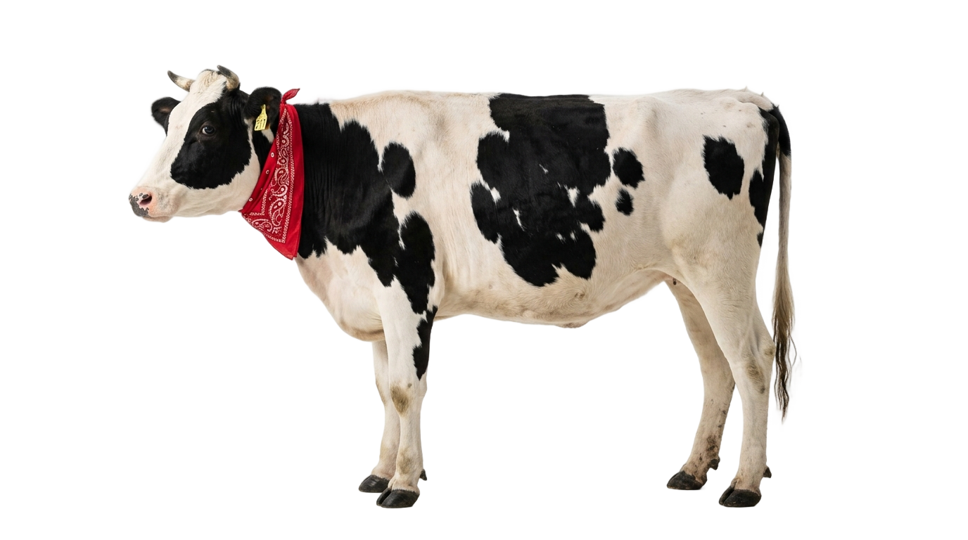 cow with bandana png PNG transparent background